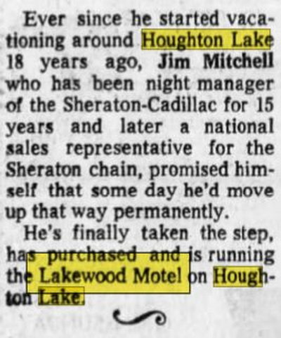 Lakewood Motel - Nov 19 1971 Article